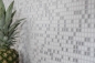 Preview: Mosaique Carre Enamel blanc mat avec verre ECO GLAS micro-optique