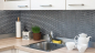 Preview: Mosaico Hexagono Esmalte negro mate ECO GLAS aspecto hexagono