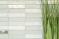 Preview: Mosaique rectangle mosaique de verre pierre mix acier blanc mix translucide inox aspect croise brillant