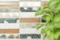 Preview: Mosaique Rectangle Mosaique de verre Pierre Acier Resin mix gris Mix Translucide Acier inoxydable Aspect croise brillant