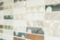 Preview: Mosaique Rectangle Mosaique de verre Pierre Acier Resin mix gris Mix Translucide Acier inoxydable Aspect croise brillant