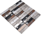 Preview: Mosaique Rectangle Mosaique de verre Pierre Acier Resin mix gris Mix Translucide Acier inoxydable Aspect croise brillant