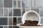 Preview: Carreaux de mosaique Mosaique de verre Anthracite gris Cream irise