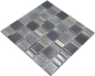 Preview: Carreaux de mosaique Mosaique de verre Anthracite gris Cream irise