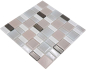 Preview: Carreaux de mosaique Mosaique de verre Blanc gris Beige Perle irisee perle