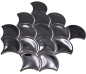 Preview: Tazas de mosaico negro liso brillante taza de ceramica mirada