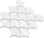 Preview: Azulejos de mosaico blanco liso brillante aspecto de baldosas de ceramica
