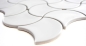 Preview: Azulejos de mosaico liso blanco brillante onda ceramica blanca mirada