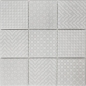 Preview: Mosaico quadrato Geo Grey in ceramica effetto retro grigio lucido
