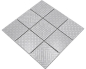 Preview: Mosaico quadrato Geo Grey in ceramica effetto retro grigio lucido