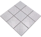 Preview: Mosaique Carre Geo White Ceramique retro blanc brillant