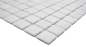 Preview: Mosaik Spritzschutz Pooloptik Glas weiss glaenzend - 10 Mosaikblaetter