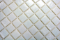 Preview: Mosaik Weissoptik Glas weiss matt - 10 Mosaikblaetter