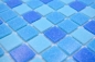 Preview: Schwimmbad Mosaik Fliese Poolmosaik Glasmosaik Eisblau Mittelblau Blau- 210-PA327