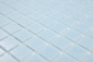 Preview: Mosaik Glas lichtblau glaenzend - 10 Mosaikblaetter