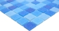 Preview: 720 plaques = 72 m² de mosaïque pour piscine – mosaïque en verre (nuances de bleu : clair, moyen et foncé) – I-210-PA339