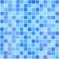 Preview: 720 plaques = 72 m² de mosaïque pour piscine – mosaïque en verre (nuances de bleu : clair, moyen et foncé) – I-210-PA339