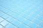 Preview: Schwimmbad Mosaik Fliese Poolmosaik Glasmosaik Himmelblau papierverklebt - 200-A12-P