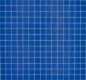 Preview: Mosaico de vidrio cuadrado uni azul oscuro papel aglomerado piscina mirada brillante