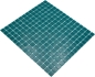 Preview: Mosaic tiles, pool look, glass, dark turquoise, glossy - 10 mosaic sheets