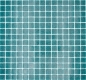 Preview: Mosaic tiles, pool look, glass, dark turquoise, glossy - 10 mosaic sheets