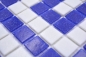 Mobile Preview: Schwimmbad Mosaik Bordüre Poolmosaik Glasmosaik weiß dunkelblau - MB-BO16P