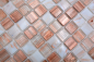 Preview: Mosaique Quadrat mix Goldstar clair blanc bronze verre mat