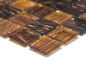 Preview: Carreau de mosaique de verre Marron fonce Marron dore Marron dore Carreau mural Carreau de cuisine Salle de bain - 54-1306