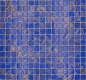 Preview: Glasmosaik Mosaikfliese Blau Signalblau Kupfer changierend