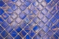 Preview: Mosaikfliese Glasmosaik Blau Signalblau Kupfer changierend