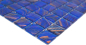 Preview: Mosaico di vetro a piastrelle blu segnale blu rame iridescente
