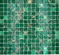Preview: Azulejo de mosaico de vidrio, verde ópalo con iridiscencia cobriza