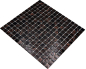 Preview: Mosaique aspect piscine verre brun fonce brillant - 10 feuilles de mosaique