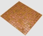 Preview: Mosaique aspect piscine verre marron clair brillant - 10 feuilles de mosaique