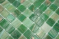 Preview: Mosaique carre argent dore vert verre brillant