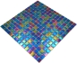 Preview: Glasmosaik Mosaikfliese Iridium Schwarz Regenbogen Flip Flop Farben - 240-WA48