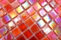 Preview: Glasmosaik Mosaikfliese Iridium Orange Rot Regenbogen Flip Flop Farben - 58-0902