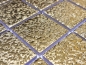Mobile Preview: Keramikmosaik Fliese Gold Struktur Gehämmert Fliesenspiegel Wandfliese Küchenfliese - 16-0707