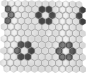 Preview: Mosaikfliese Keramik Mosaik Hexagonal mix weiß glänzend - 11A-0113G