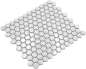 Preview: Mosaico esagonale uni bianco lucido in ceramica effetto esagono