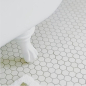 Preview: Mosaik Hexagon uni weiß matt Keramik Hexagonoptik R9