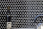 Preview: Mosaico esagonale uni nero lucido in ceramica aspetto esagono