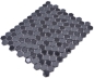 Preview: Mosaik Hexagon mix schwarz glänzend R10B Keramik Hexagonoptik matt
