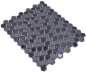 Preview: Keramikmosaik Mosaik Fliese Hexagon Schwarz Matt/Glänzend Rutschsicher R10B Fliesenspiegel - 11H-0301-R10