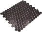 Preview: Mosaik Hexagon uni schwarz matt Keramik Hexagonoptik R9