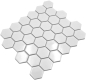 Preview: Mosaik Hexagon uni weiß glänzend Keramik Hexagonoptik