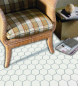 Preview: Mosaico hexagono uni blanco mate ceramica aspecto hexagono