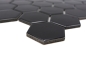 Preview: Mosaik Hexagon uni schwarz glänzend Keramik Hexagonoptik