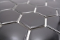 Preview: Mosaik Hexagon uni schwarz glänzend Keramik Hexagonoptik