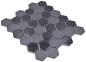 Preview: Azulejo de mosaico de ceramica Estera de mosaico Hexagono Negro Mate/Liso Antideslizante R10B Azulejo backsplash Azulejo de mosaico - 11H-0311-R10